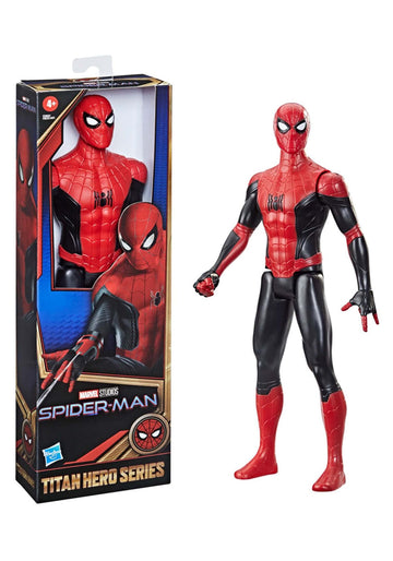 Spider-Man Marvel Titan Hero Series 12-Inch New Red And Black Suit Action Figure Toy, Movie Inspired, For Kids Ages 4 And Up