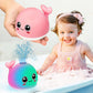 Tfs Topfans Bath Toy Baby Girl Gift: Pink Whale For 6-12 Months Old Infant Girl Light Up Fountain Bathtub Water Toys 3 4 5 7 8 9