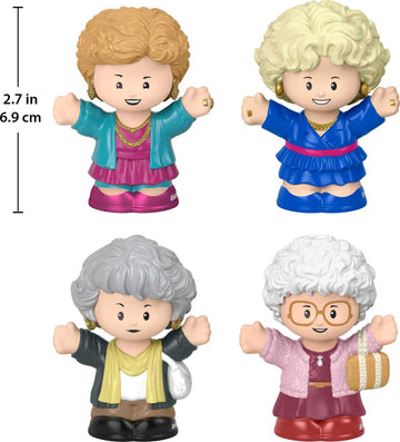 Little People COLLECTOR Golden Girls Special Edition Set - 4 Figures, 2.5-3 inches, Multicolor, Model GWR84, for Adults & Fans