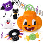 Bunny Chorus My First Halloween Plush Pumpkin Playset, Stuffed Pumpkin Cat Spider Ghost Candy with Multi Sensory Rattles, for Baby Girls Boys -Like New