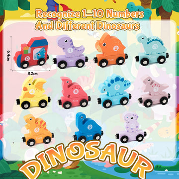 Toddler Boy Toys Age 1-3, Dinosaur Toy Wooden Magnetic Train Set With Playmat/Storage Bag For Baby Boy Birthday, Montessori Educ