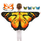 Sunlisky Kids Butterfly Wings Costume Girls Fairy-Wings Toddler Dress Up Play Costumes Butterfly Hair Clip Mask Party Favors (Or