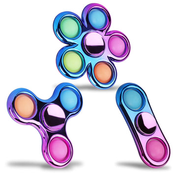 Figrol 3 Pack Pop Fidget Spinners For Party Favors|Hand Fidget Bulk Toys For Classroom Return Prizes|Sensory Fidget Toys For Teens Boys Girls|Easter Basket Stuffers Brithday Gifts Prizes