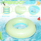 ShinyRelief 4 Pcs Inflatable Pastel Pool Floats 30'' Macaron Swim Inner Tube for Kids mature-themeds Swimming Rings Raft Floats Toys Summer Beach Swimming Pool Bachelorette Party Supplies(Yellow Blue)