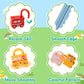 Kizmyee Montessori Lock And Key Car Toys, Sensory Matching & Sorting Early Learning Toy With Number For Preschool Children, Boys And Girls 18+ Months Old