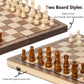 Chess Set 15'' Chess Board Wooden Magnetic Folding Chess Board Set For Adults & Kids Checkers Game For Kids Portable Travel Ches