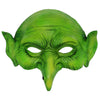 Mzztino Witch Mask Halloween Goblin Masks Scary Green Half Face Sorceress Mask for Cosplay Costume