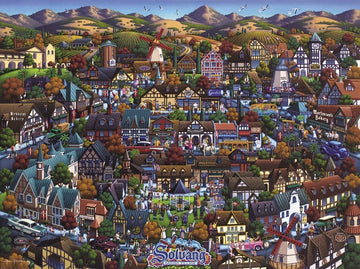 Dowdle Jigsaw Puzzle - Solvang Danish Village - 1000 Piece