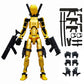 Altuco T13 Action Figure With Lots Of Accessories,3D Printed Multi-Jointed Titan13 Figure,Gold Dummy 13 Desktop Decorative Toy