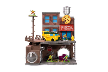 Jada Toys Teenage Mutant Ninja Turtles Turtle Lair Nano Scene with Die-Cast Figures, Plastic, Model JAD34679, Color: Nano Scene Lair