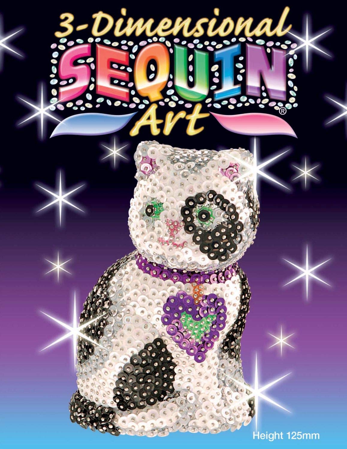Sequin Art 3D, Cat, Sparkling Arts and Crafts Kit; Creative Crafts for Adults and Kids