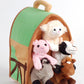 Plush Farm House With Animals- Five (5) Stuffed Farm Animals (Horse, Lamb, Cow, Pig, Grey Horse) In Play Farm House