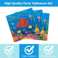 Gisgfim 96 Pcs Ocean Under The Sea Plates And Napkins Party Supplies Ocean Themed Tableware Set Lunch Napkins Party Decorations