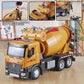 OANMYJJO Metal Cement Mixer Truck Model with Simulated Sounds and Lights, Construction Truck Toy for Boys Ages 3 and Up