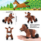 Zomiboo 9 Pack Horse Stuffed Animals Horse Plush Toy Standing Stuffed Horse 4 Inch Mini Plush Horse With Detachable Chain For Animal Theme Party Birthday Decoration Supplies (Vivid Style)