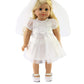 American Fashion World White Communion Dress Set for 18-Inch Dolls | Veil Included | enhanced Quality & Trendy Design | Dolls Clothes | Outfit Fashions for Dolls for Popular Brands