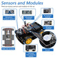 Freenove 4Wd Car Kit With Remote (Compatible With Arduino Ide), Line Tracking, Obstacle Avoidance, Ultrasonic Sensor, Wireless C