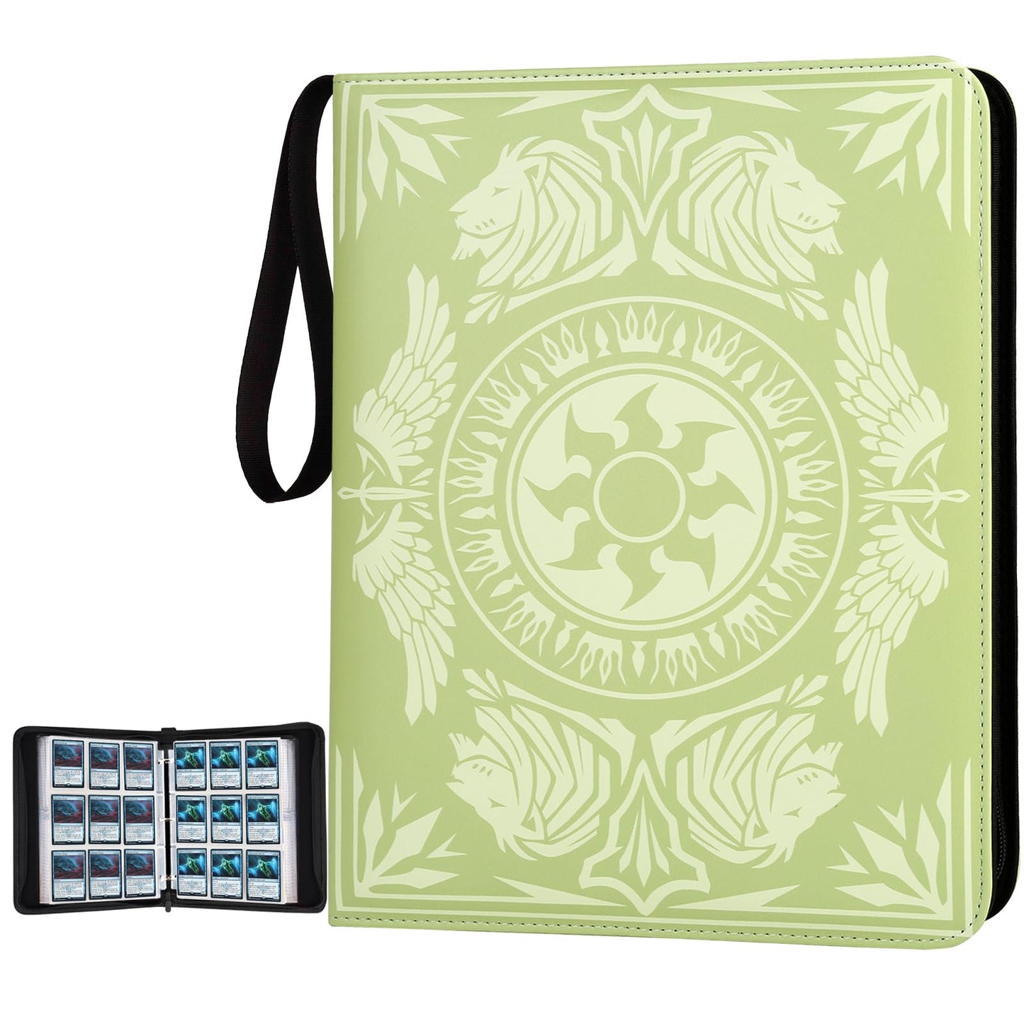 MTGPRO 9-Pocket Card Binder for MTG 720 Double Sided Pocket PU Trading Collection Binder enhanced Collector Card Album for MTG TCG Yugioh Game Cards (Yellow)