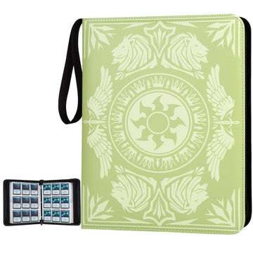 MTGPRO 9-Pocket Card Binder for MTG 720 Double Sided Pocket PU Trading Collection Binder enhanced Collector Card Album for MTG TCG Yugioh Game Cards (Yellow)