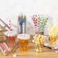 Foldtier Hawaiian Party Decorations Cups 12 Oz Luau Party Decorations Plastic Cold Drinks Cups Tiki Cups Clear Disposable Cups W