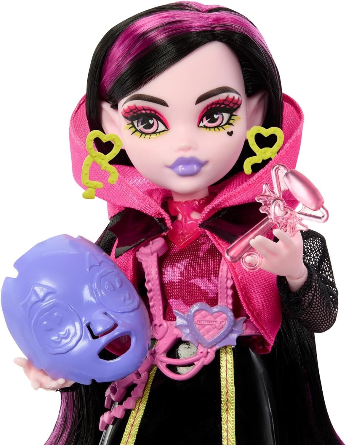 Monster High Skulltimate Secrets Draculaura Doll with Dress-Up Locker & 19+ Surprises, Multicolor, 4 Count, Model HNF78