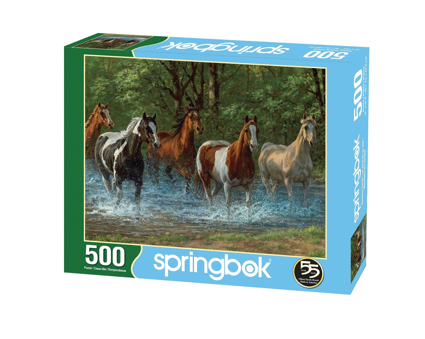 Springbok 500 Piece Jigsaw Puzzle - Summer Creek, Large 18x23.5", Multi Color, Engineered Wood, Model 33-01547