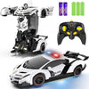 Senfhome Remote Control Car - Transforming Toy Car Robot, One-Button Deformation With Flashing Lights 2.4Ghz 1:18 Scale Transfor