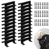 Teyouyi 24Pcs Wall Mount For Any Lego Speed Champions Sets Wall Bracket For Lego Speed Of Champions With A Base For The Pilot,Wall Mount For Brick Cars And Figure Black