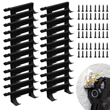 Teyouyi 24Pcs Wall Mount For Any Lego Speed Champions Sets Wall Bracket For Lego Speed Of Champions With A Base For The Pilot,Wall Mount For Brick Cars And Figure Black