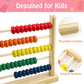 Sealive Wooden Abacus For Kids Math - 50 Beads Counting Toy, Multi-Color Counters For Kids 3-5, Counting Toys For Preschool Learning & Development, Develops Coordination, Motor Skills