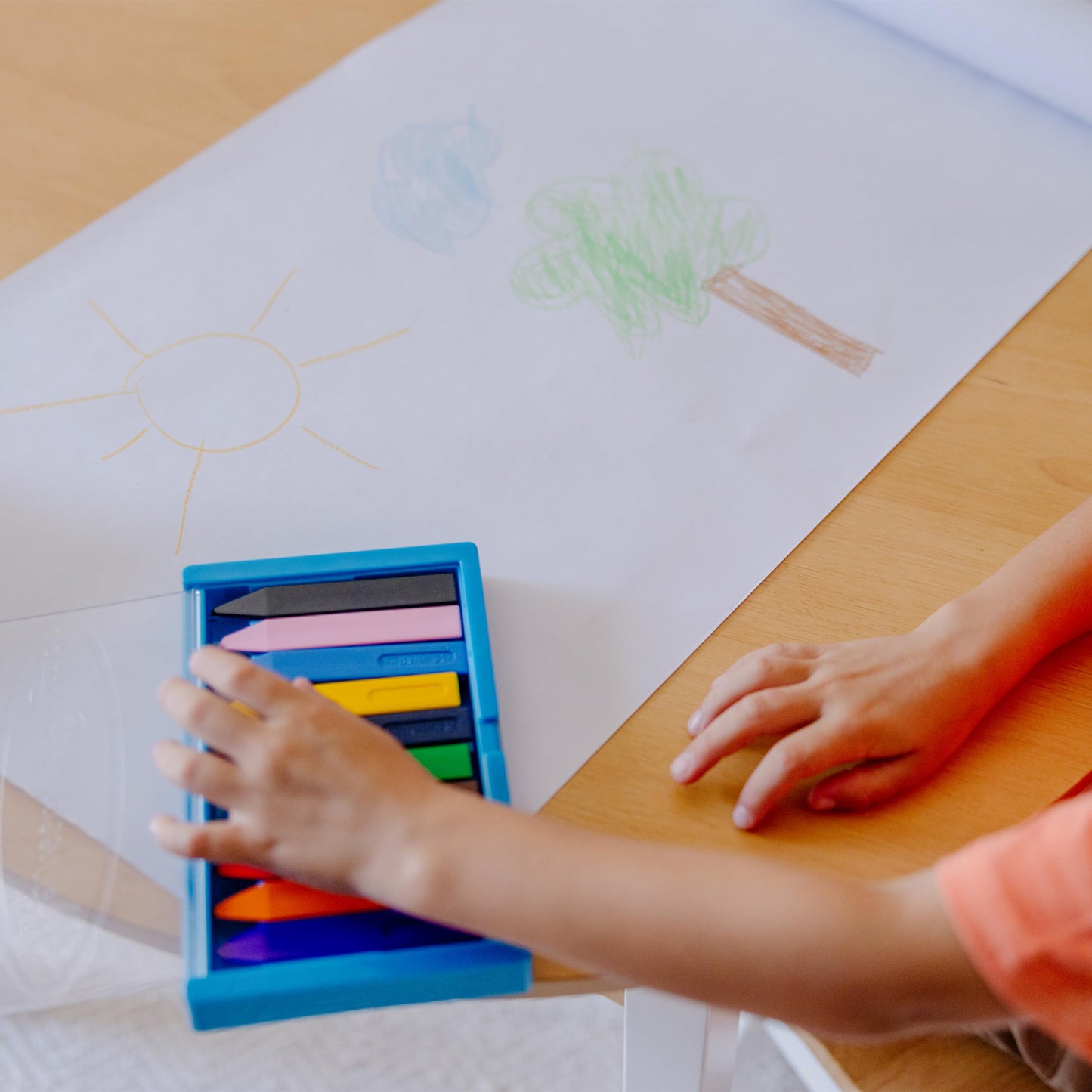 Melissa & Doug Jumbo Triangular Crayons - 10-Pack, Non-Roll, Plastic, Multi Color, Model 14148