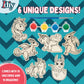 Scs Direct Kids Party Wood Painting Craft Kits (20Ct) -Unicorns & Dragons- Each Kit Has Its Own Brush, Paint, & Figure- Unique Birthday Party Activity, Favors Or Classroom School Activity Gift