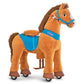 Ponycycle Ride On Horse Toys For Kids Riding Brown Horse Rocking Horse Essential Model E (With Brake/ 35.4' Height/Size 4) Ride On Giddy Up Walking Mechanical Pony Ride Plush Animal With Wheels E437
