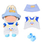Doll Clothes Set and Accessories  2025 Stylish Adorable Designed Clothes Outfit for 15cm/17cm Doll with Hat & Overalls & Blue Shoes