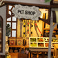 Annisoka Diy Miniature House Kits Pet Shop Diy Dollhouse Kit Mini House Building Kit With Furniture And Light Tiny House Arts An
