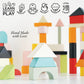 Le Toy Van - Educational Wooden Building Blocks 60 Piece Set Toy | Montessori Style Shape & Colour Development Toy - Suitable fo