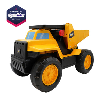Cat Construction Toys, Play And Ride Dump Truck, 2-In-1 Foot-To-Floor Rideable Toy Vehicle With Lights & Sounds, For Kids And To