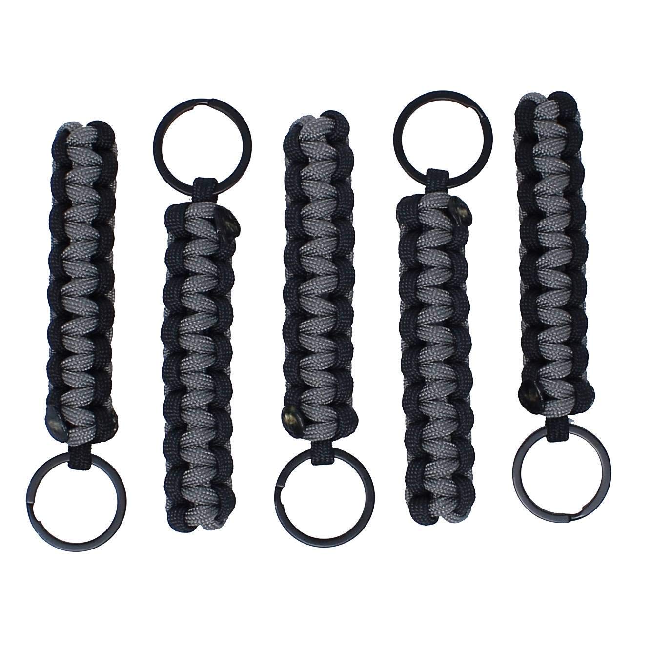 Bubbasgaragetv - Large Heavy Duty Paracord Zipper Pulls (Charcoal Grey)