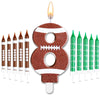 11 Pcs Football Birthday Candles Number 1-9 Candle Football Cake Topper Decor Football Themed Birthday Cake Decorations for Boys