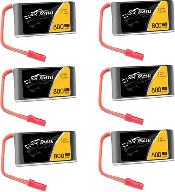 TATTU 3.7V 800mAh 25C 1S LiPo Battery Pack with JST Plug for F181 MJX X400 X400W X800 Holy Stone X200 X300C X500 Sky Viper S670 