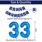 Naninuneno 33Rd Blue Birthday Party Decorations For Boy Girl Men Women, Happy 33 Birthday Balloons Supplies With Happy Birthday