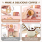 Airlab Kids Coffee Playset Toy Coffee Maker Set For Toddler Wooden Kitchen Accessories Pretend Play For Girls Boys Ages 3 4 5 Ye