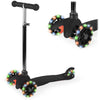 Best Choice Products Kids Mini Kick Scooter Toy W/ Light-Up Wheels, Height Adjustable T-Bar, Foot Break - Black