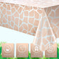 12Pack Animal Safari Tablecloth Jungle Animal Zoo Theme Party Table Cloth Leopard Tiger Zebra Giraffe Palm Leaf Print Table Cove