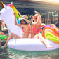 Turnmeon 102'' Giant Flamingo Pool Float Inflatable Summer Beach Float Swimming Pool Party Toys Ride-On Lounge Raft Water Pool F