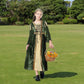 Colorful House Girls Renaissance Dress Medieval Dress Royalty Princess Child Dress Up Fancy Costume For Halloween(10-12Y,Green)