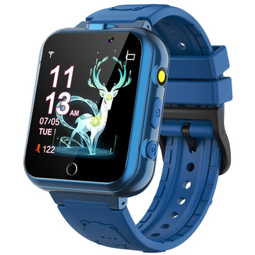 Hewitto Smart Watch For Kids - Kids Smart Watch Boys Christmas Birthday Gifts With 2 Camera 24 Games Pedometer Music Player Alar