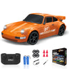 YUAN PLAN 1/24 4WD RC Drift Car, 2.4GHz Kids Remote Control Car with LED Light, High Speed Drift RC Car with Two Rechargeable Ba