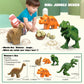Jixin Dinosaur Marble Runs For Kids 4-8/Building Blocks Compatible With Duplo Lego Sets/Toddler Marble Run For Kids Ages 3-5/125