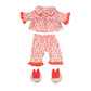 Manhattan Toy Baby Stella 3-Piece Cherry Dream Baby Doll Pajama Set With Slippers For 15-Inch Soft Dolls